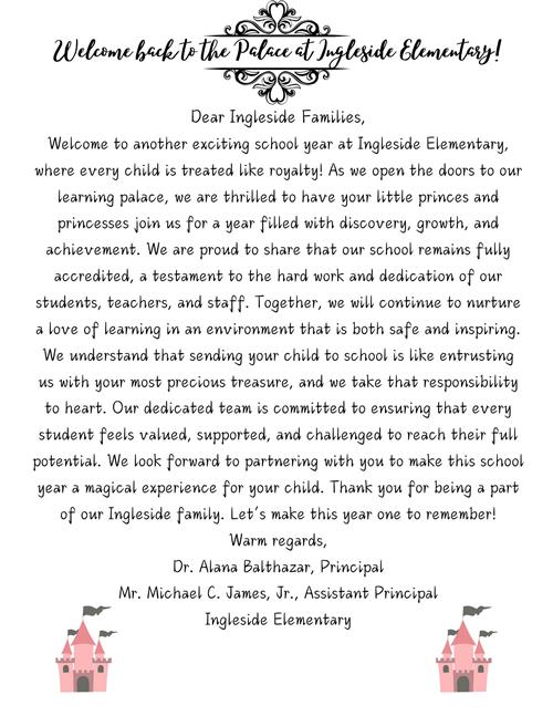 Welcome Letter